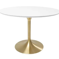 Tisch Invitation Set Weis Messing O120Cm