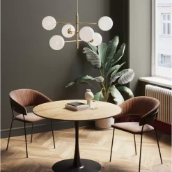 Tisch Schickeria Eiche Schwarz O110Cm