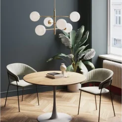 Tisch Schickeria Eiche Weis O110Cm