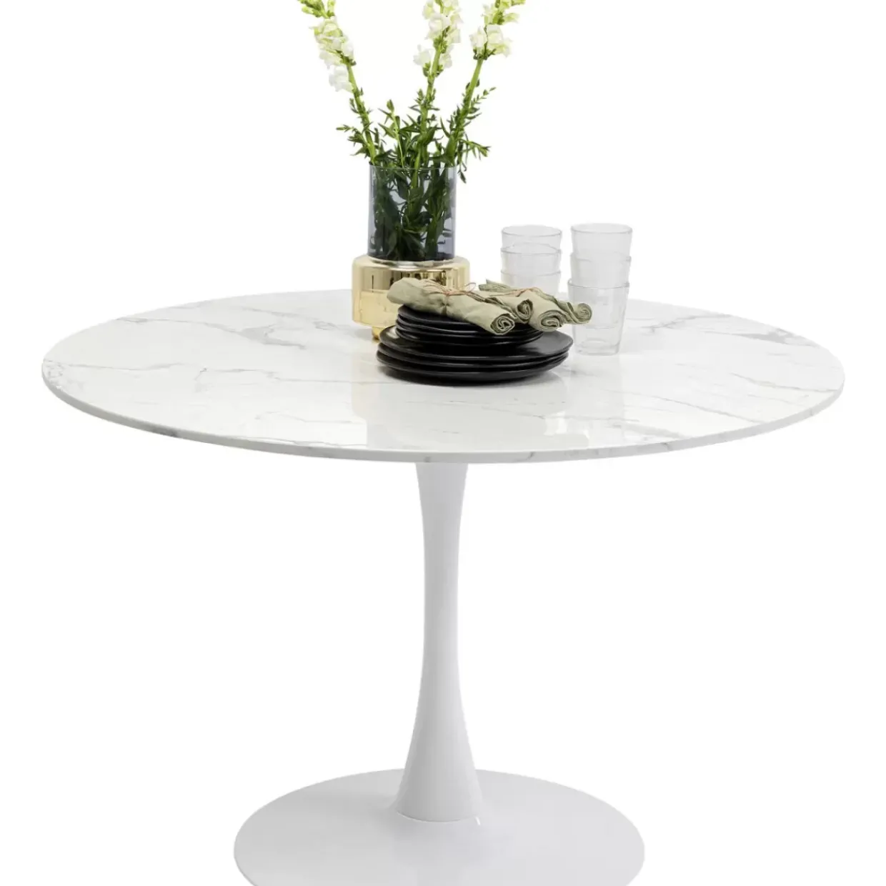 Tisch Schickeria Marmor Weis O110Cm