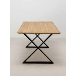 Tisch Symphony Eiche Cross Schwarz 180X90Cm