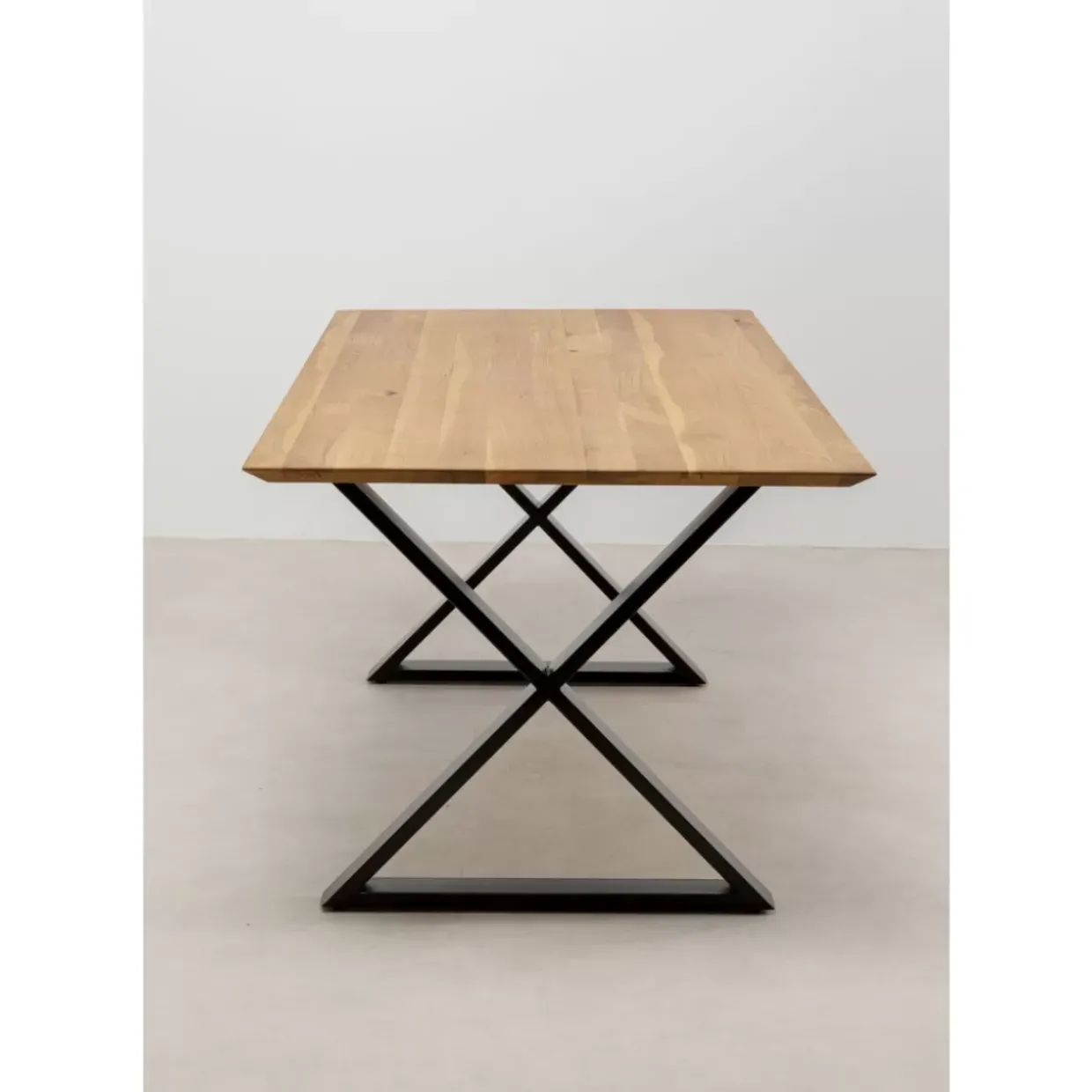 Tisch Symphony Eiche Cross Schwarz 180X90Cm