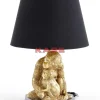 Tischleuchte Animal Monkey Love Hug Gold 50Cm