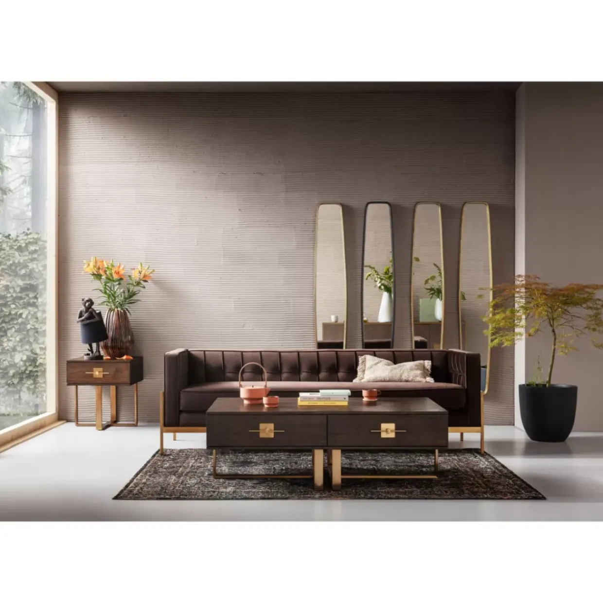 Tischleuchte Animal Monkey Braun Schwarz