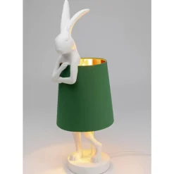 Tischleuchte Animal Rabbit Weis/Grun 68Cm