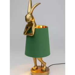 Tischleuchte Animal Rabbit Gold/Grun 68Cm