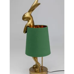 Tischleuchte Animal Rabbit Gold/Grun 68Cm