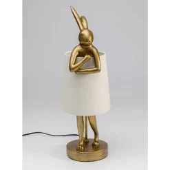 Tischleuchte Animal Rabbit Gold/Weis 50Cm