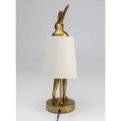 Tischleuchte Animal Rabbit Gold/Weis 50Cm