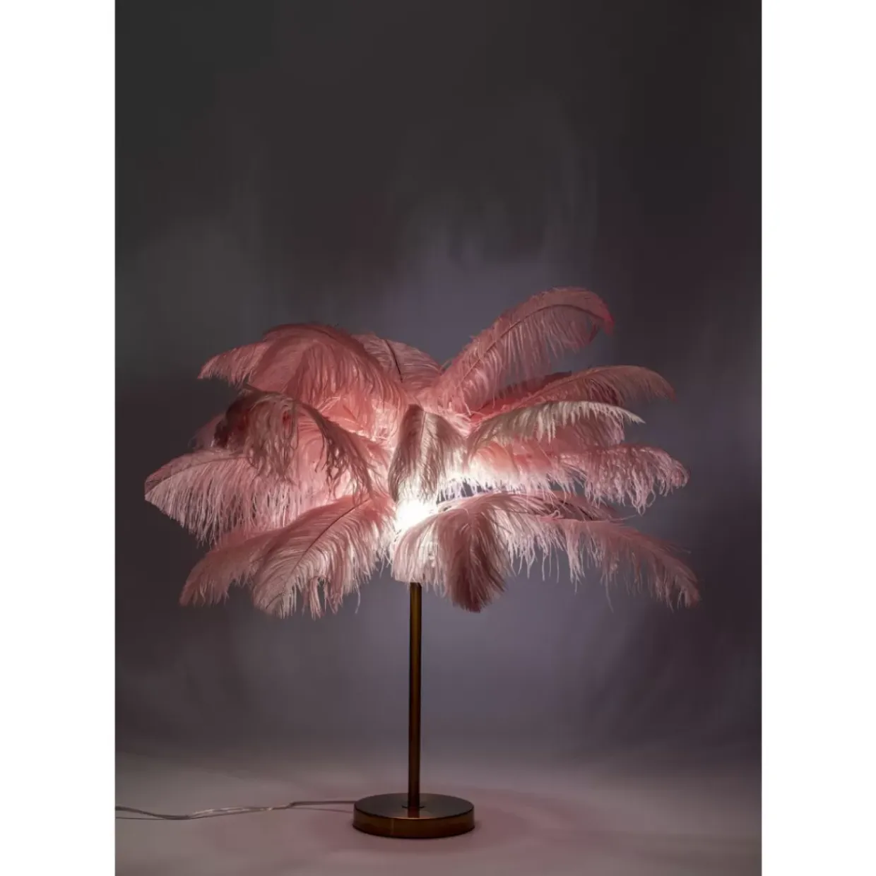Tischleuchte Feather Palm Pink 60Cm