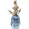 Vase Butterflies Lightblue 35Cm