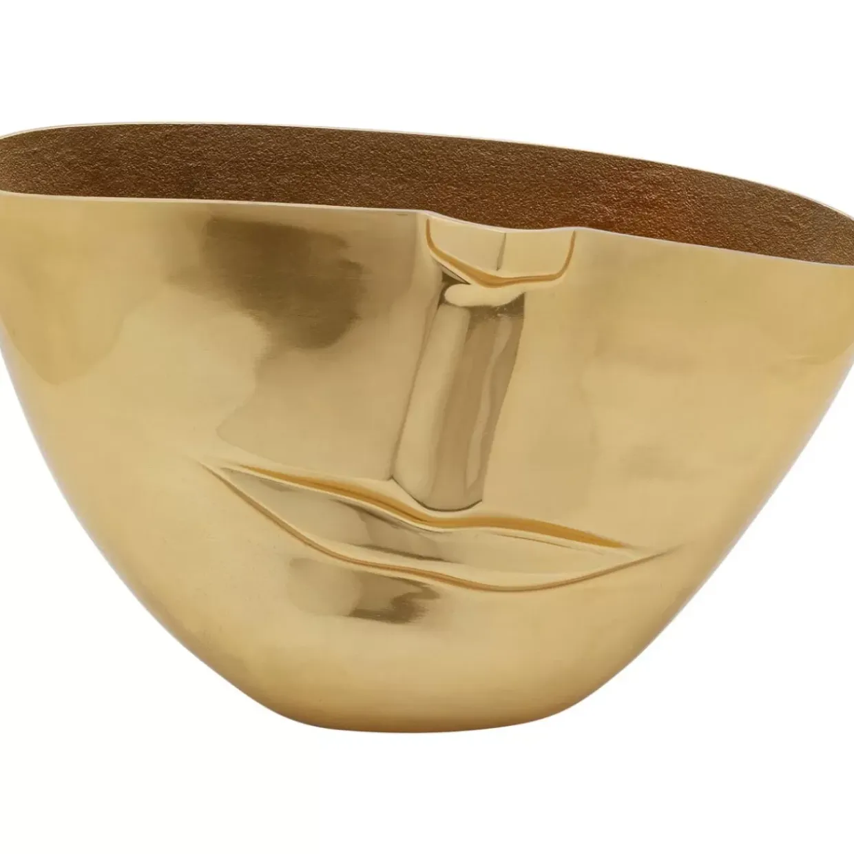 Vase Half Face Gold 46Cm