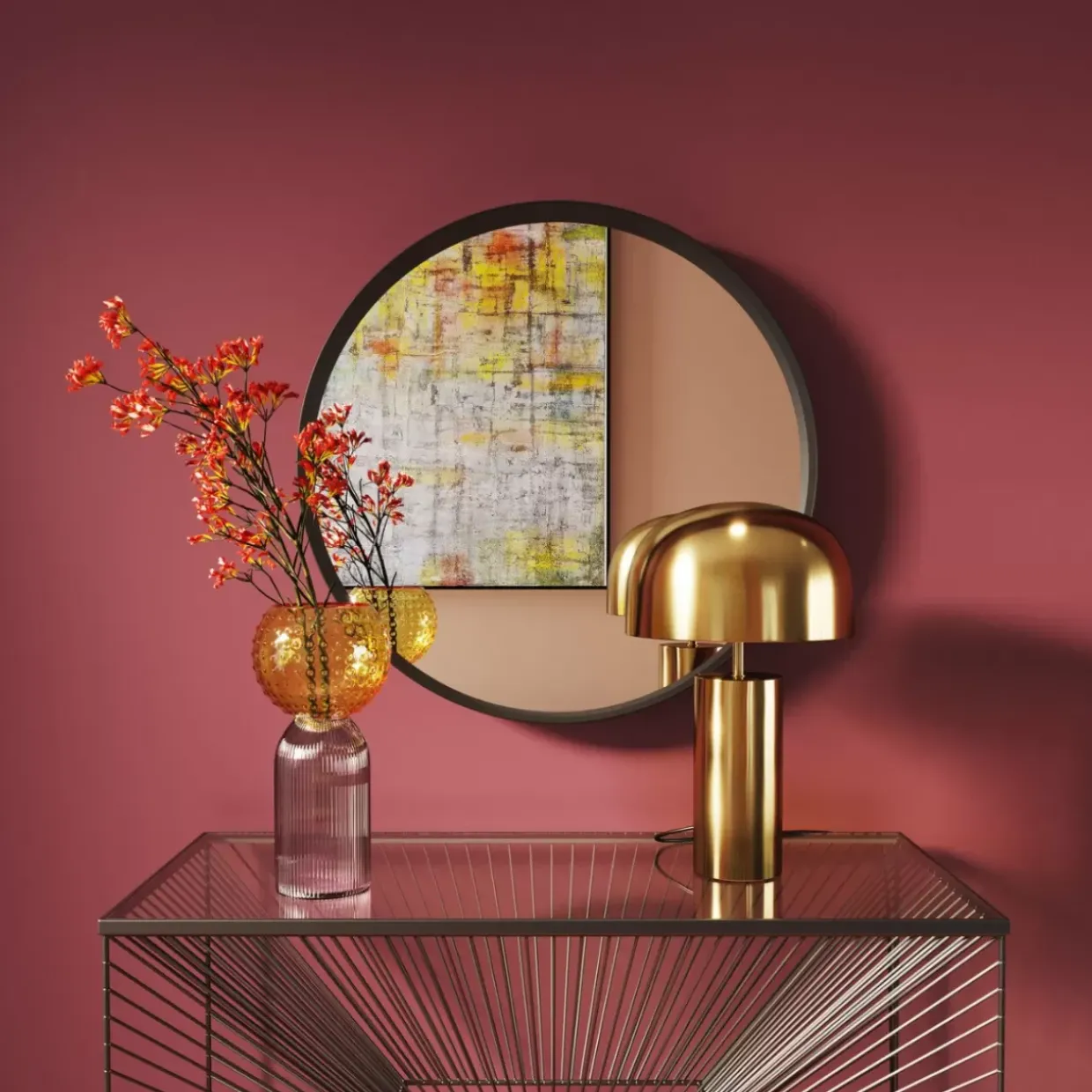 Vase Marvelous Duo Gelb Lila 31Cm