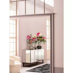 Vase Vesuv Schwarz 42Cm