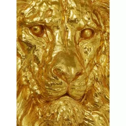 Wandobjekt Lion Head Gold 90X100Cm