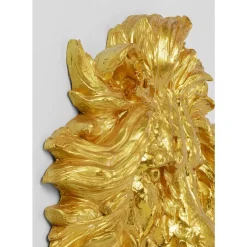 Wandobjekt Lion Head Gold 90X100Cm