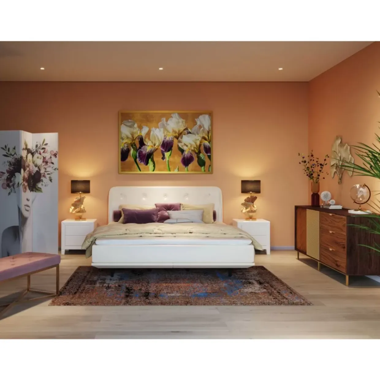 Wandschmuck Ginkgo Gold Gros