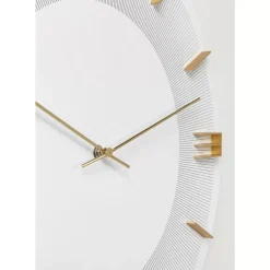 Wanduhr Leonardo Weis/Gold