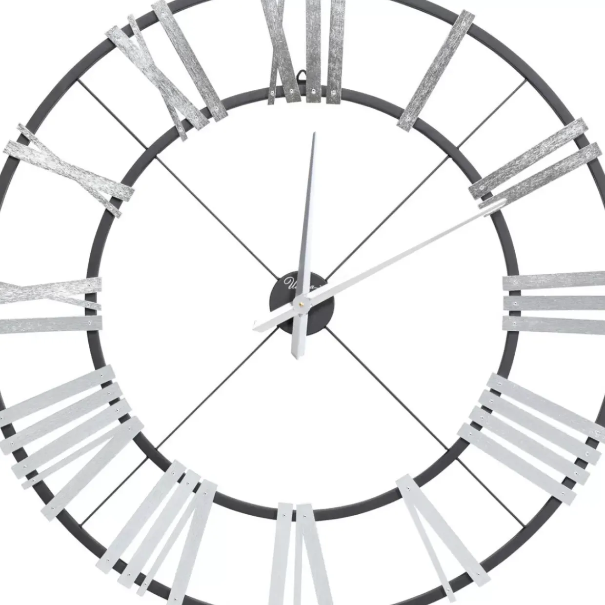 Wanduhr Nevio Silber O95Cm