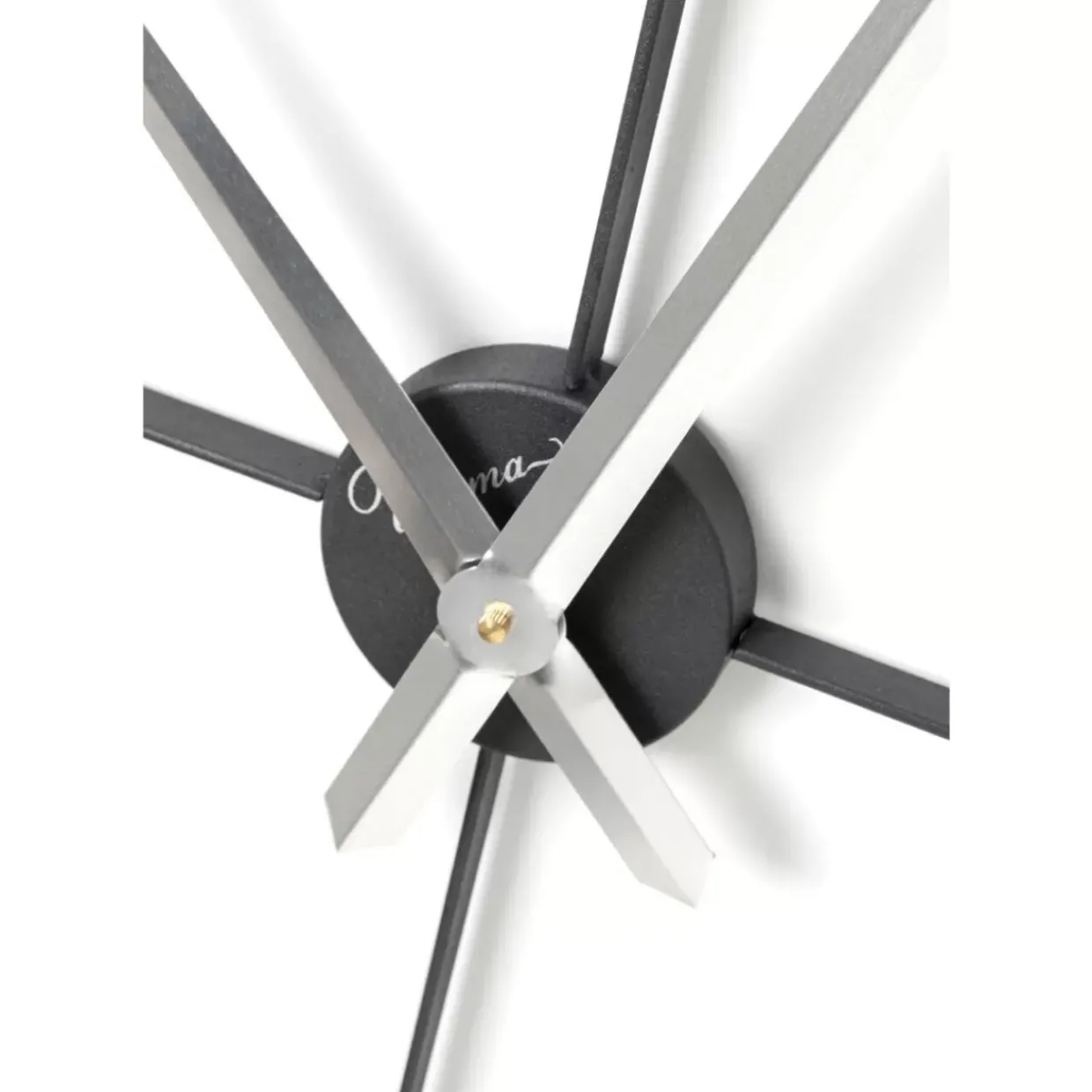 Wanduhr Nevio Silber O95Cm