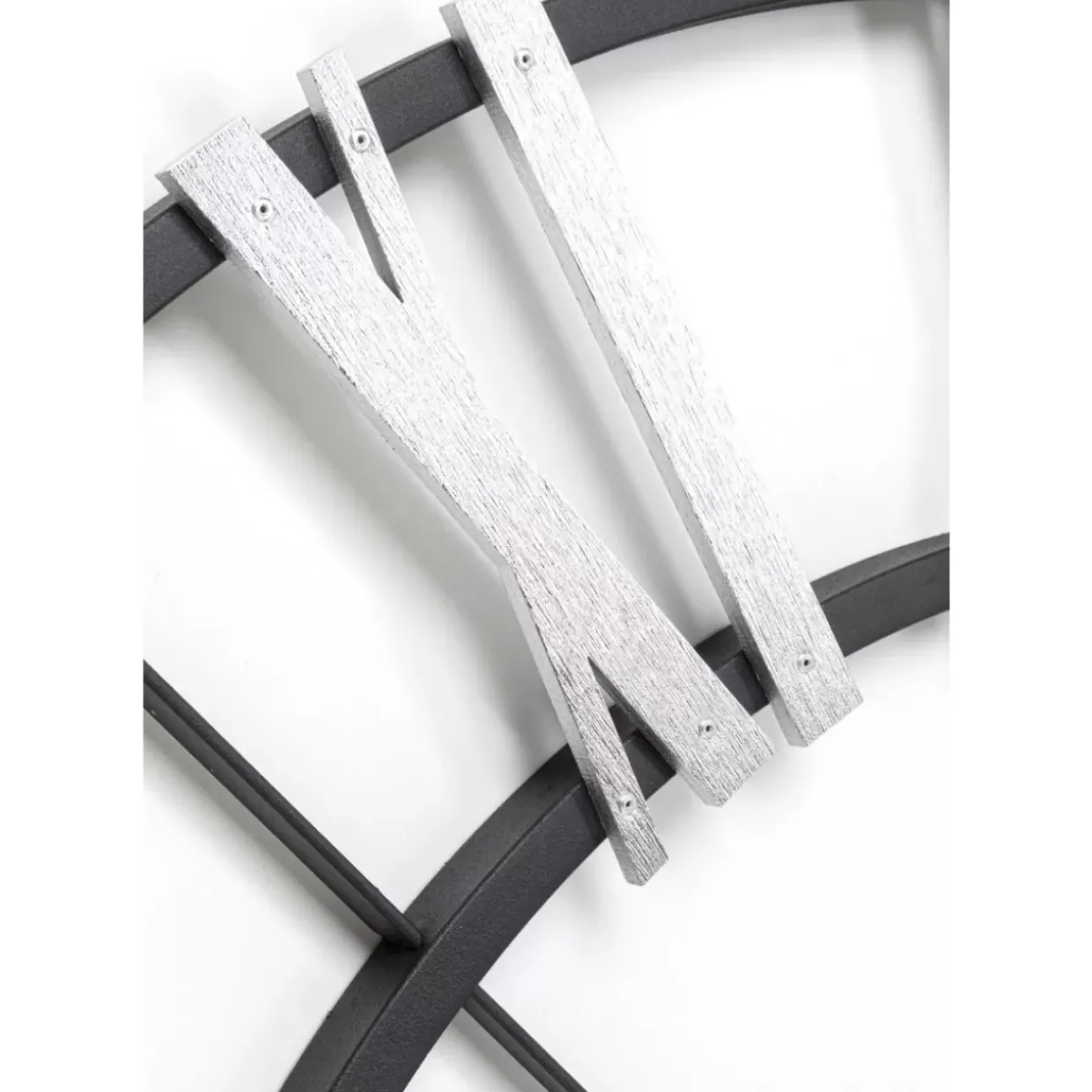 Wanduhr Nevio Silber O95Cm