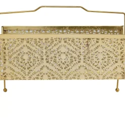 Zeitungsständer Basket Gold Klein